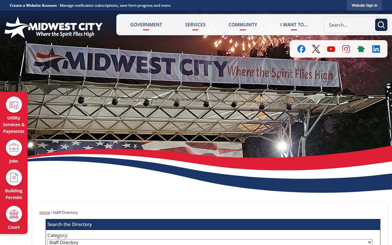 Midwest City Staff Directory - Oklahoma Property Records Contacts