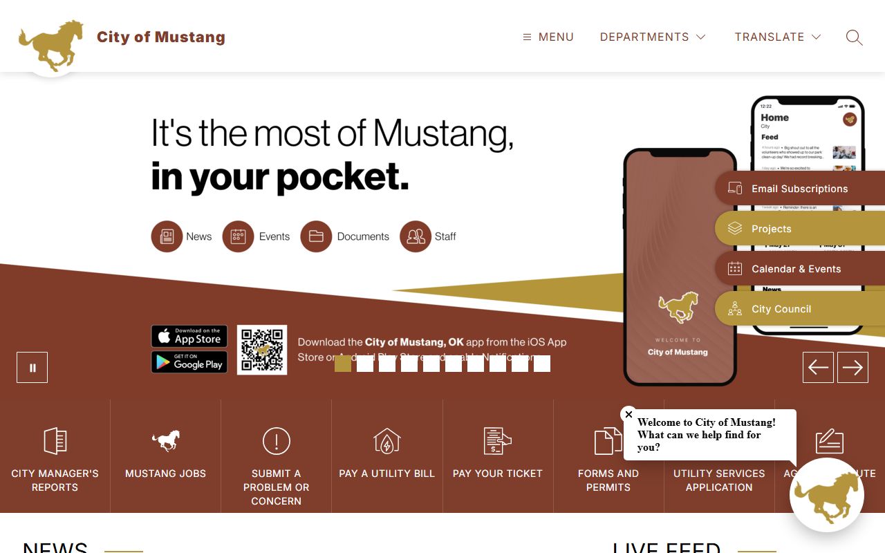 Mustang Oklahoma Official Website - Mustang Property Records