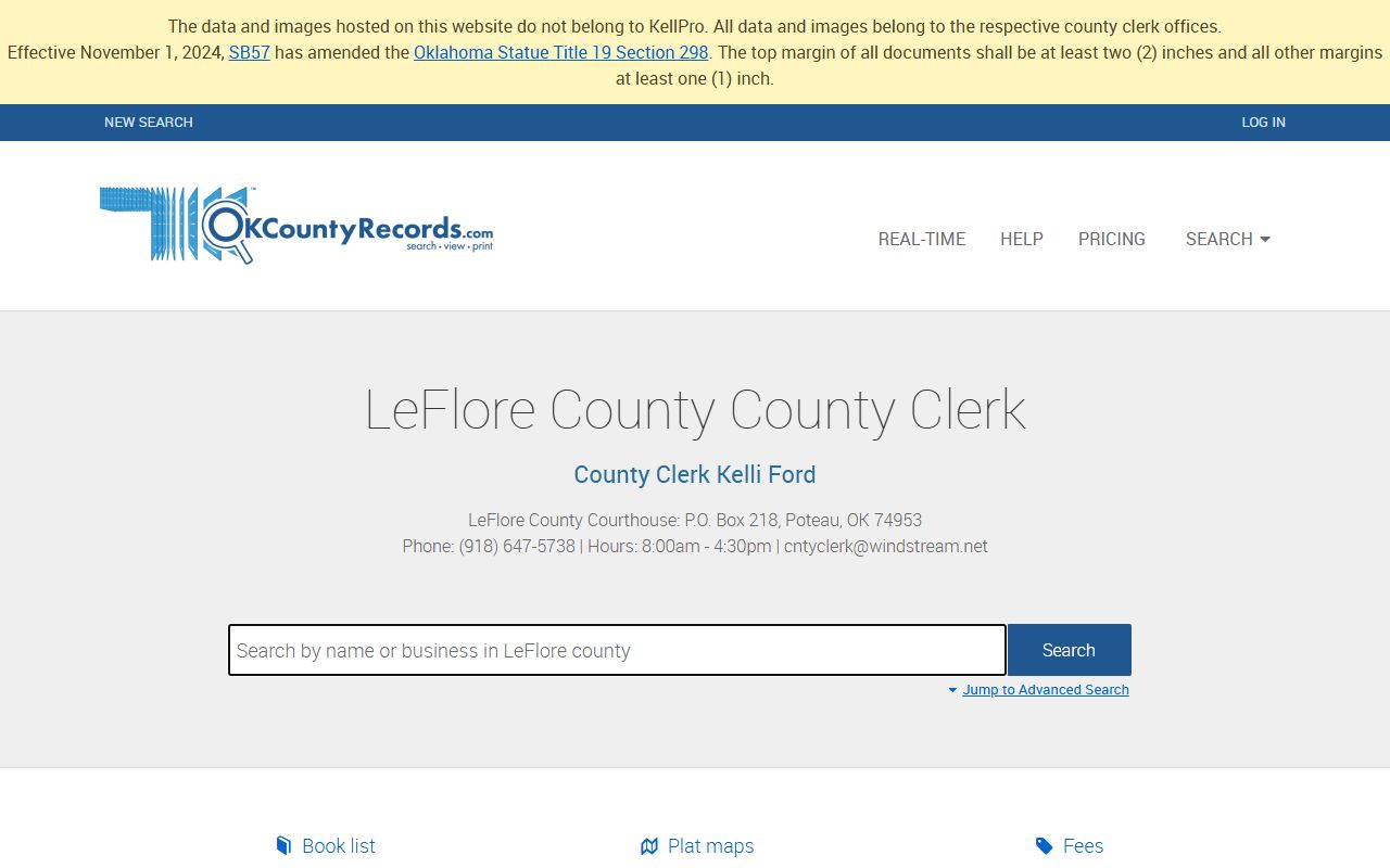 Le Flore County OKCountyRecords Search - Property Records