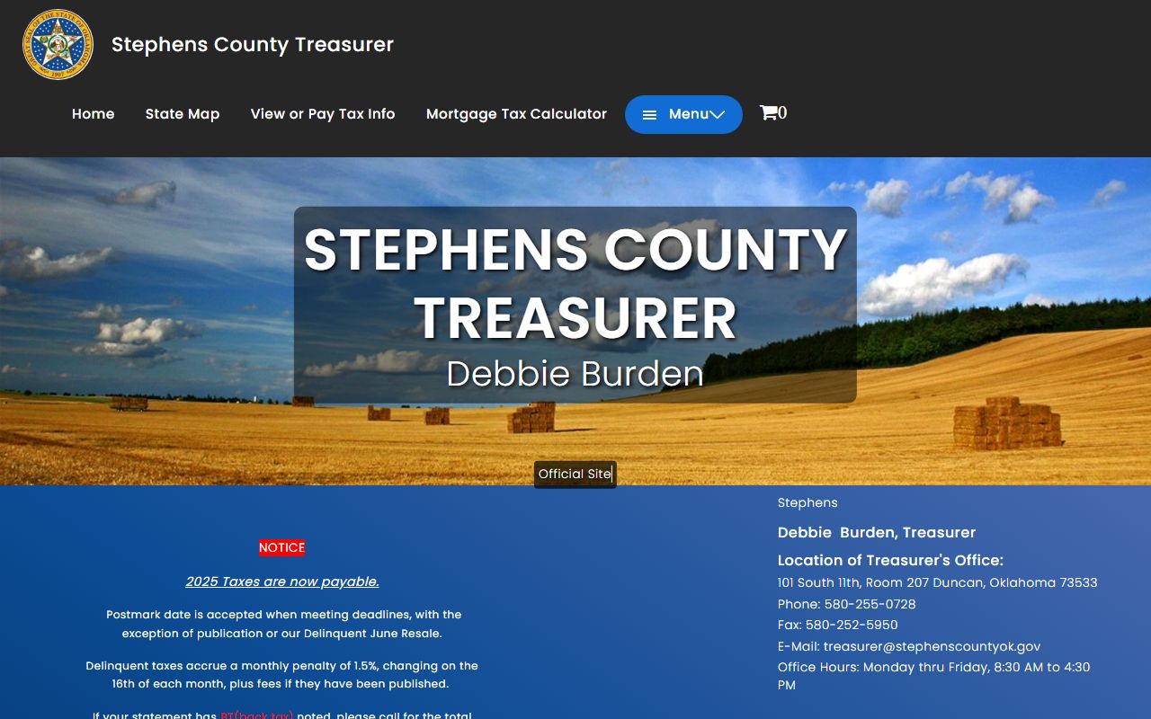 Stephens County Tax Rolls - Property Records