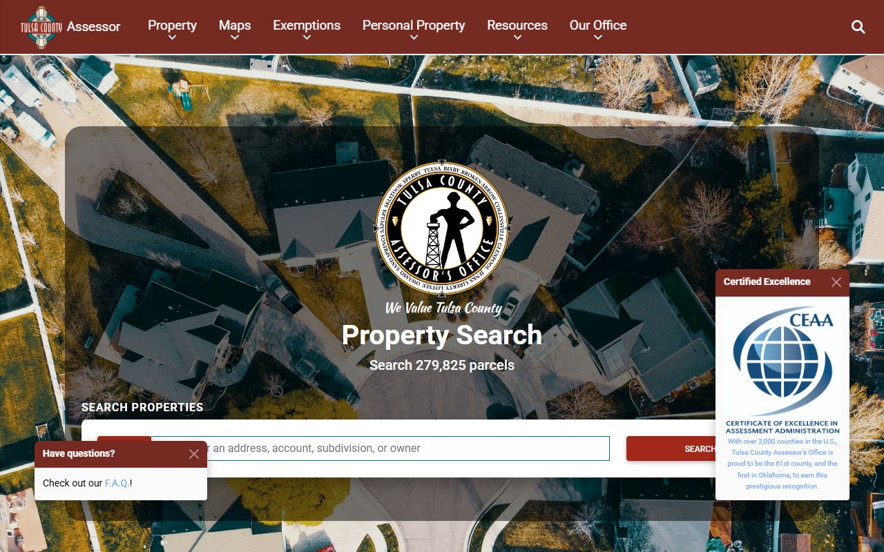 Tulsa County Assessor Online Search - Broken Arrow Property Records
