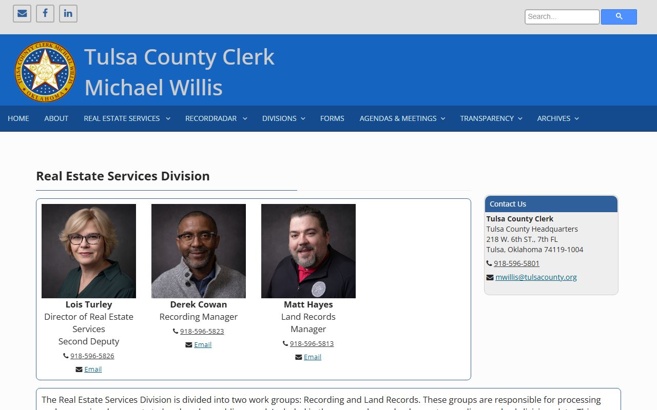 Tulsa County Land Records Portal - Property Records