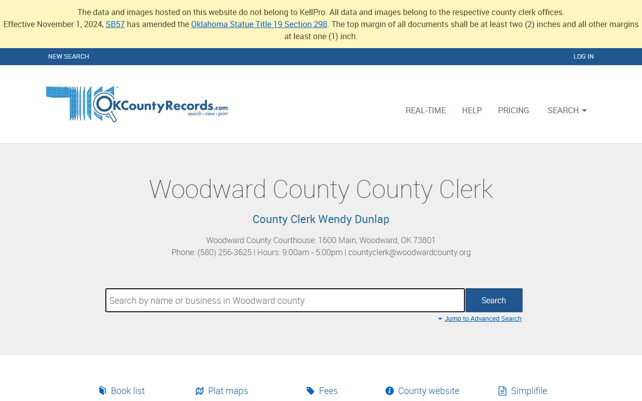 Woodward County Property Records - OKCountyRecords Search
