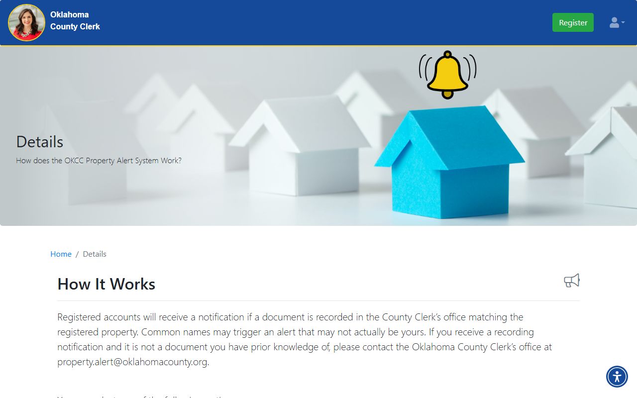 OKCC Property Alert Info - Oklahoma Property Records